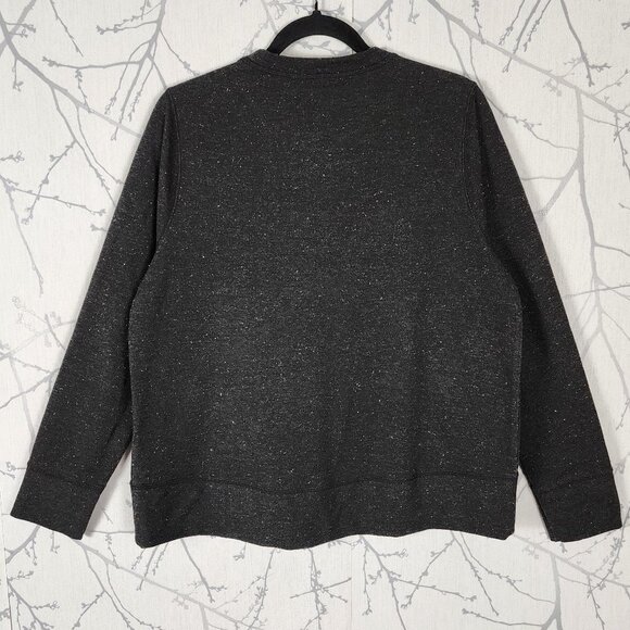 Lisa Todd Gray Speckle Crewneck Sweatshirt w/ Zipper Pocket - Picture 4 of 6